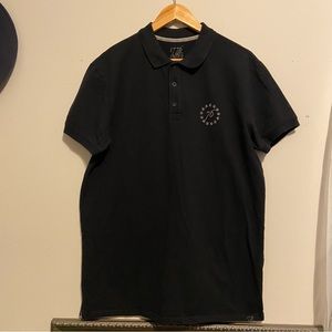 1776 United  SIGNATURE POLO - BLACK "Don't Tread On Me" Short Sleeve Polo Sz XL